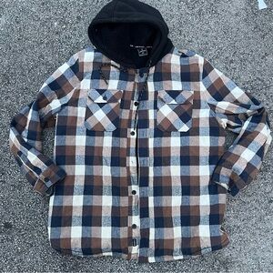 AIRWALK Jacket Men's 2XL Plaid Flannel Sherpa Lumberjack Vintage Y2K